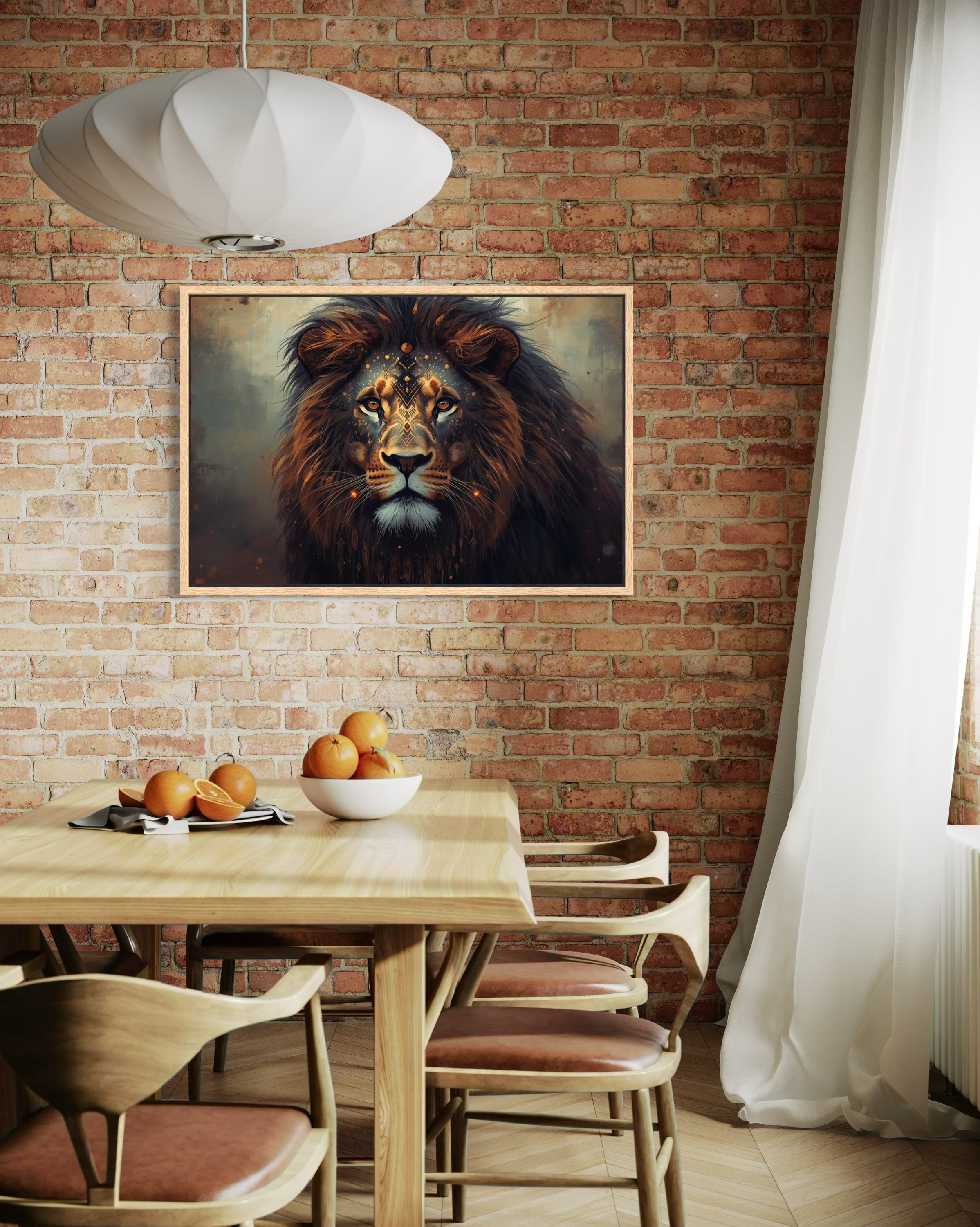 Dark Boho Löwen Kunstdruck – Fine Art Wandkunst mit Präsenz