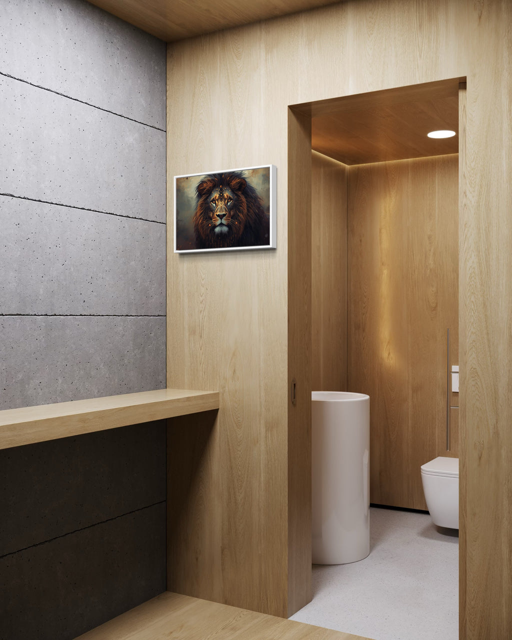 Dark Boho Löwen Kunstdruck – Fine Art Wandkunst mit Präsenz