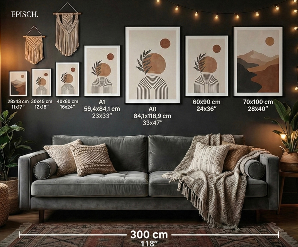 Dark Boho Frauenportrait – Premium Poster mit Präsenz